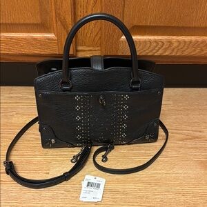 Coach Black Studded Leather Handbag